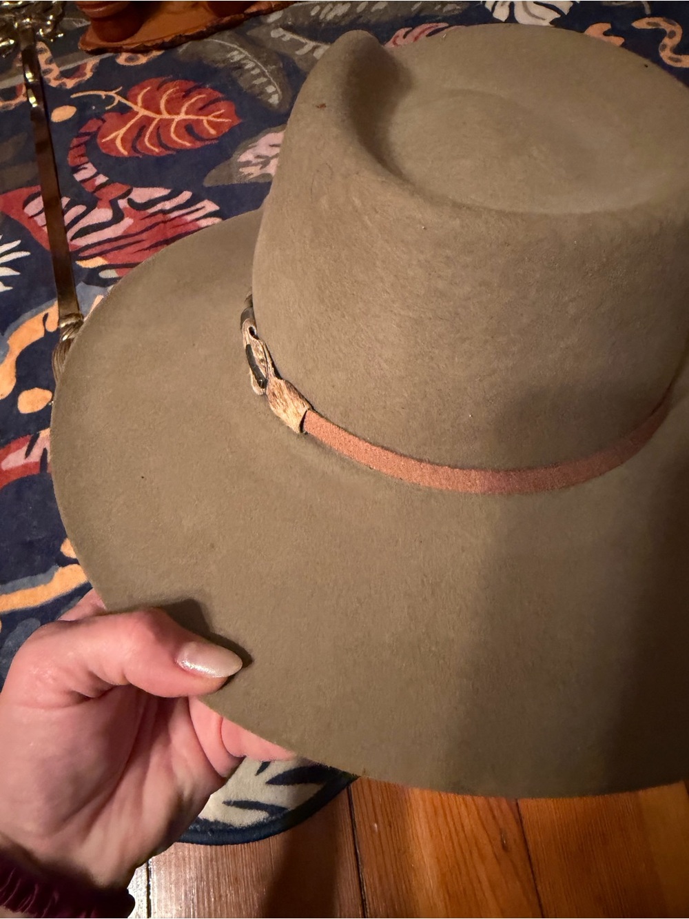 Stetson American Buffalo Drifter 4X Buffalo Felt Western Hat Stone 6 7/8 USA - Picture 13 of 15